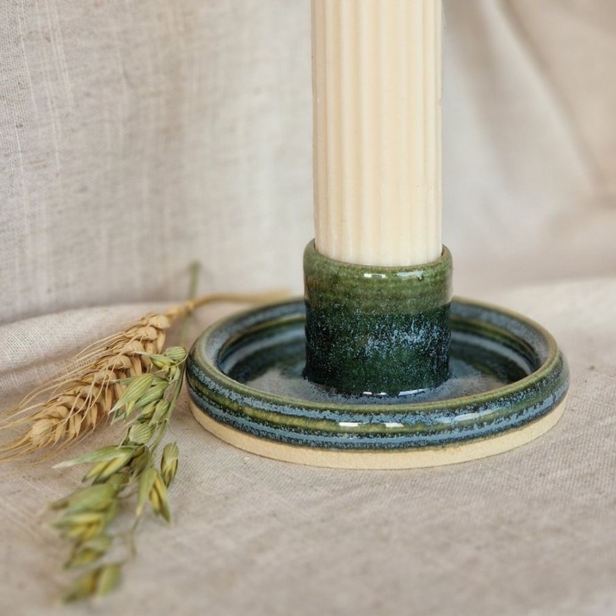 Ceramics & Glass HUNTER JONES | Charlotte Manser Candle Holder Green