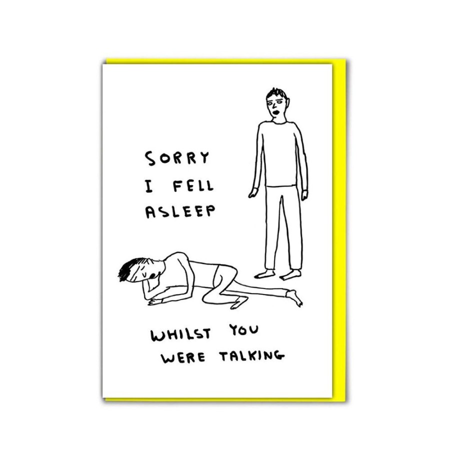 Lifestyle HUNTER JONES | I Fell Asleep Card By David Shrigley