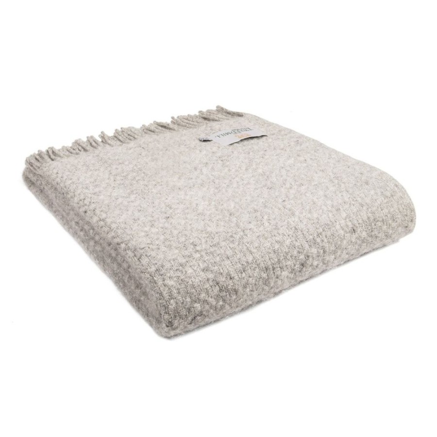 Textiles & Rugs HUNTER JONES | Pure New Wool Blanket - Wafer Silver Grey