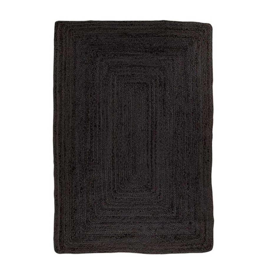 Textiles & Rugs HUNTER JONES | Rectangular Black Jute Rug 120 X 180 Cm