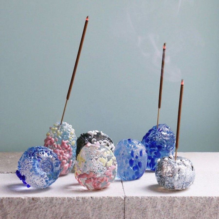 Ceramics & Glass HUNTER JONES | Pebble Glass Incense Holder By Studio Arhoj