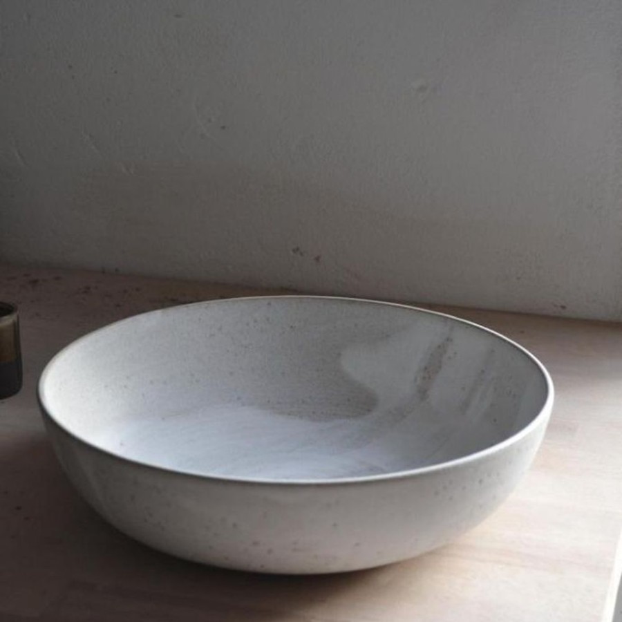 Ceramics & Glass HUNTER JONES | White Matt Dish Bowl By Charlotte Miller