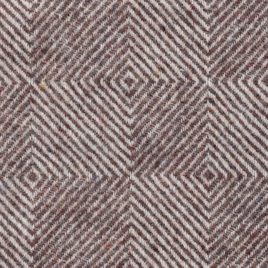 Textiles & Rugs HUNTER JONES | Klippan Gooseye Eco Lambswool & Recycled Wool - Brown