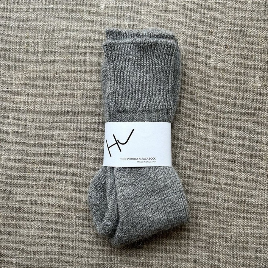 Lifestyle HUNTER JONES | Cushioned Alpaca Sock By Hunter Jones - Grey