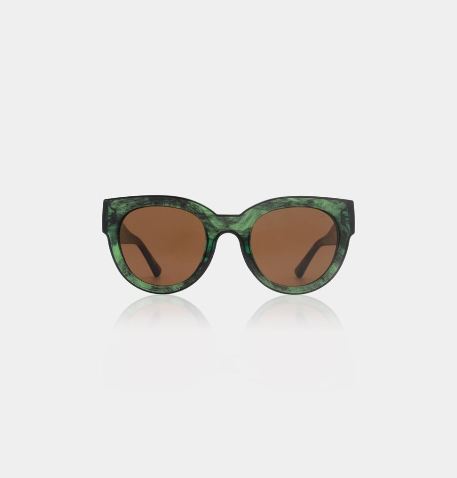 Lifestyle HUNTER JONES | A.Kjaerbede Lilly Sunglasses - Green Marble