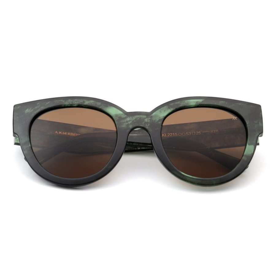 Lifestyle HUNTER JONES | A.Kjaerbede Lilly Sunglasses - Green Marble