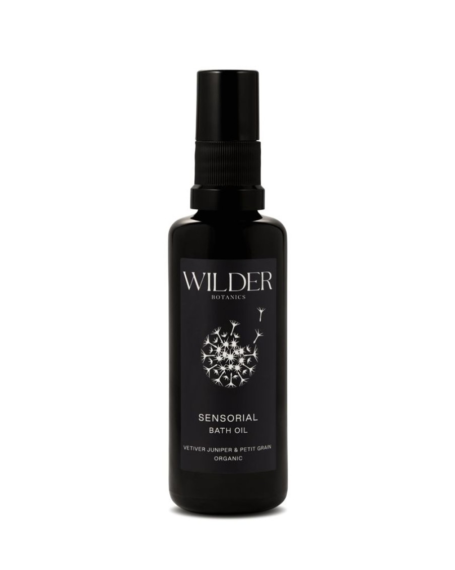 Beauty & Scent HUNTER JONES | Wilder Botanics Sensorial Bath Oil Vetiver, Juniper & Petit Grain