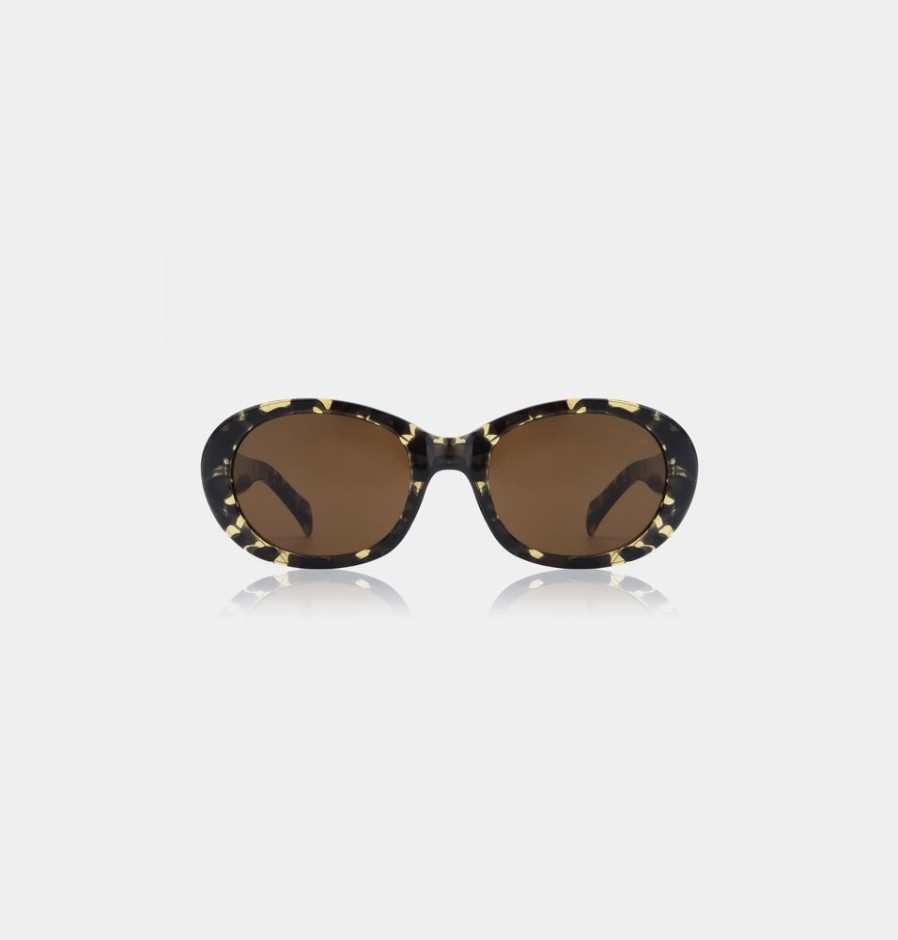 Lifestyle HUNTER JONES | A.Kjaerbede Anma Sunglasses - Black/Yellow