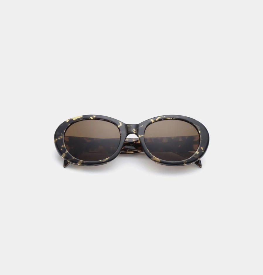 Lifestyle HUNTER JONES | A.Kjaerbede Anma Sunglasses - Black/Yellow