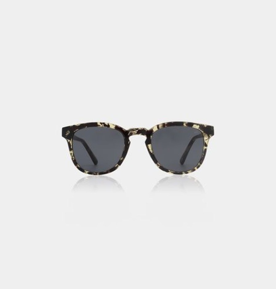 Lifestyle HUNTER JONES | A.Kjaerbede Bate Sunglasses - Black/Yellow Tortoise